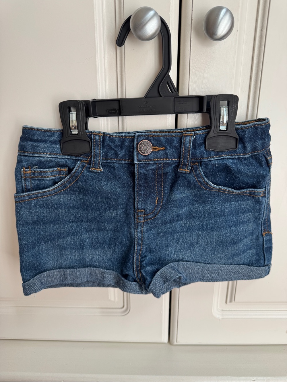 Cherokee Adjustable Cuffed Hem Denim Jean Shorts Girls 4/5 XS